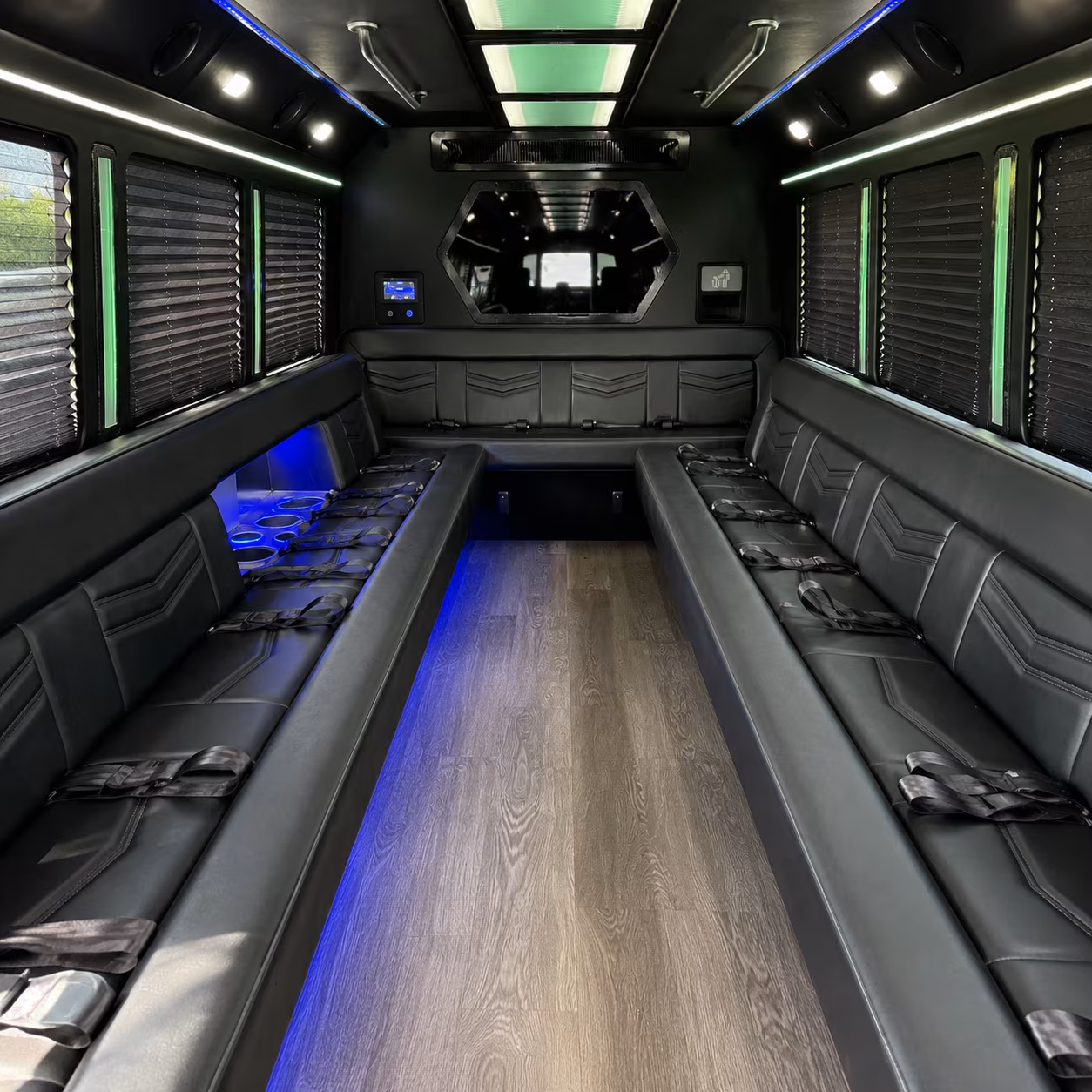 18 Passenger Party Bus Interior
