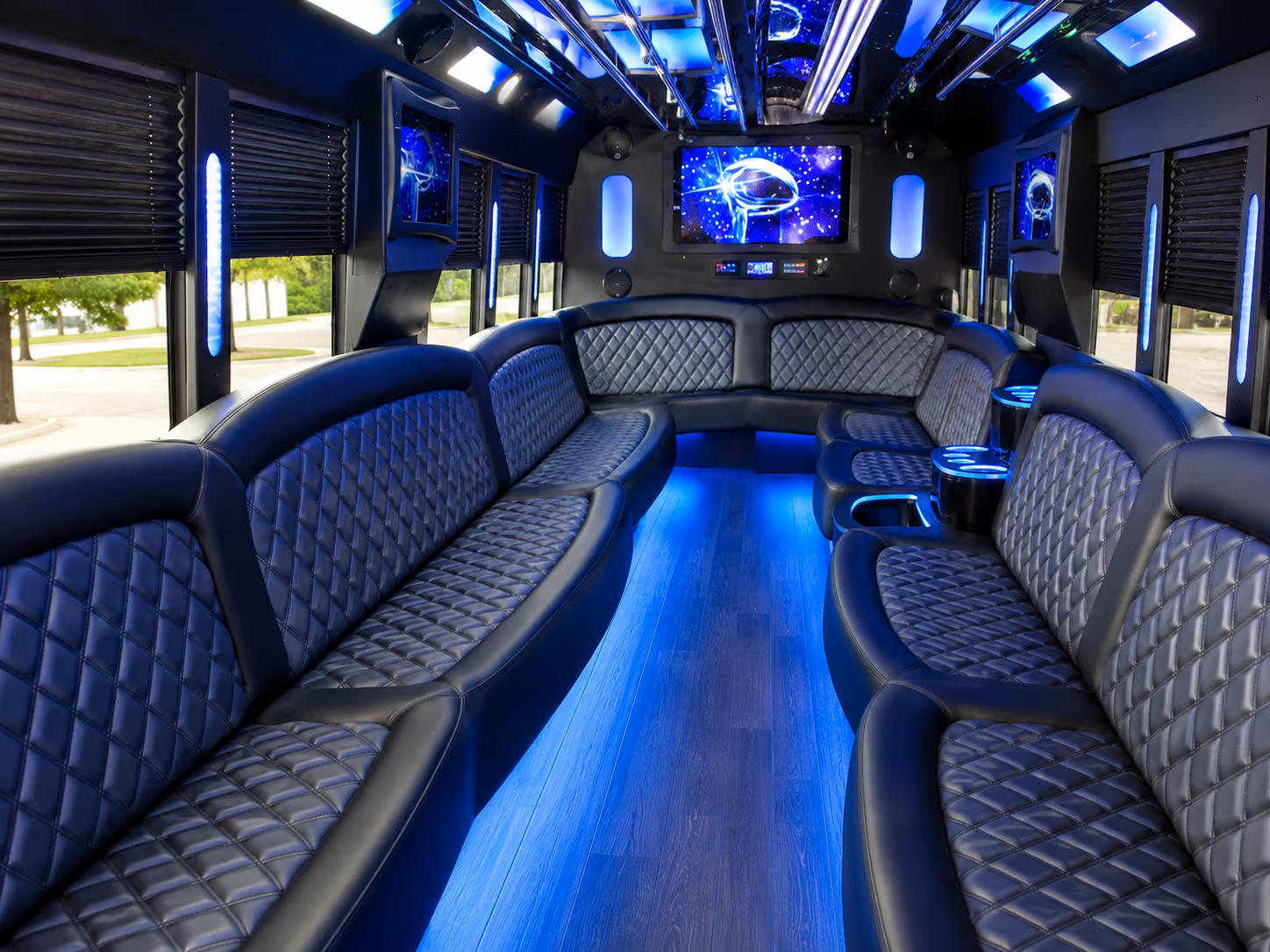 20 Passenger Party Bus Inside