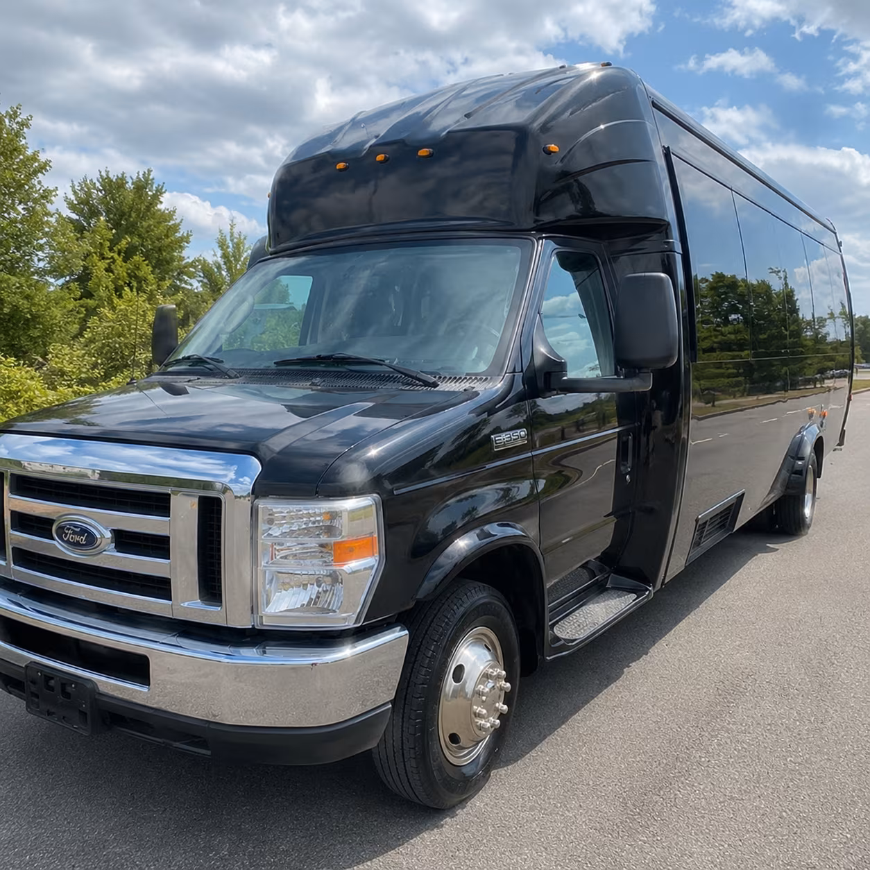 Passenger seating aboard a party bus rental serving Orlando
