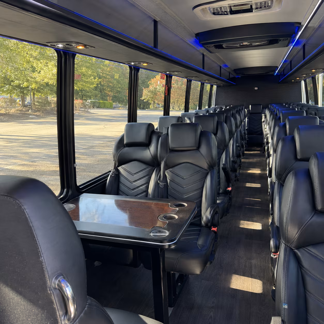 Orlando Airport Shuttle & Transportation party bus interior