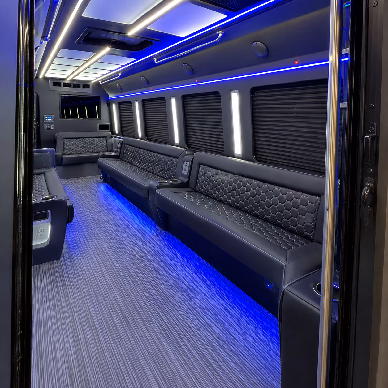 Orlando Sporting Event Transportation party bus interior