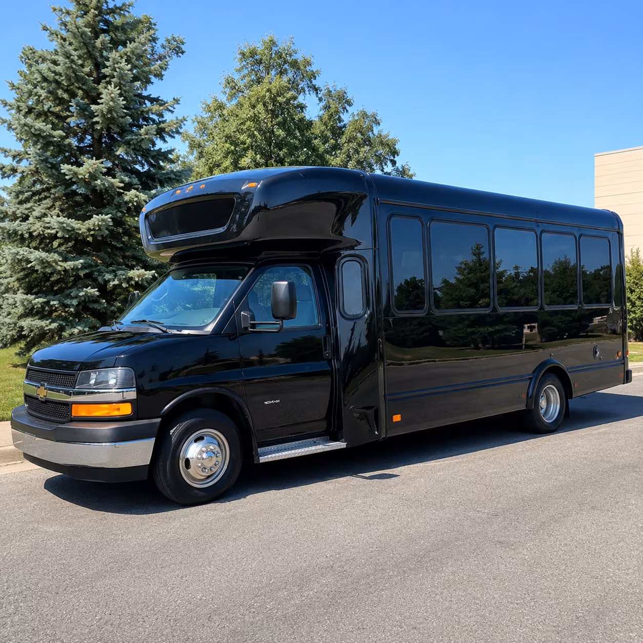 Orlando Wedding Transportation party bus exterior