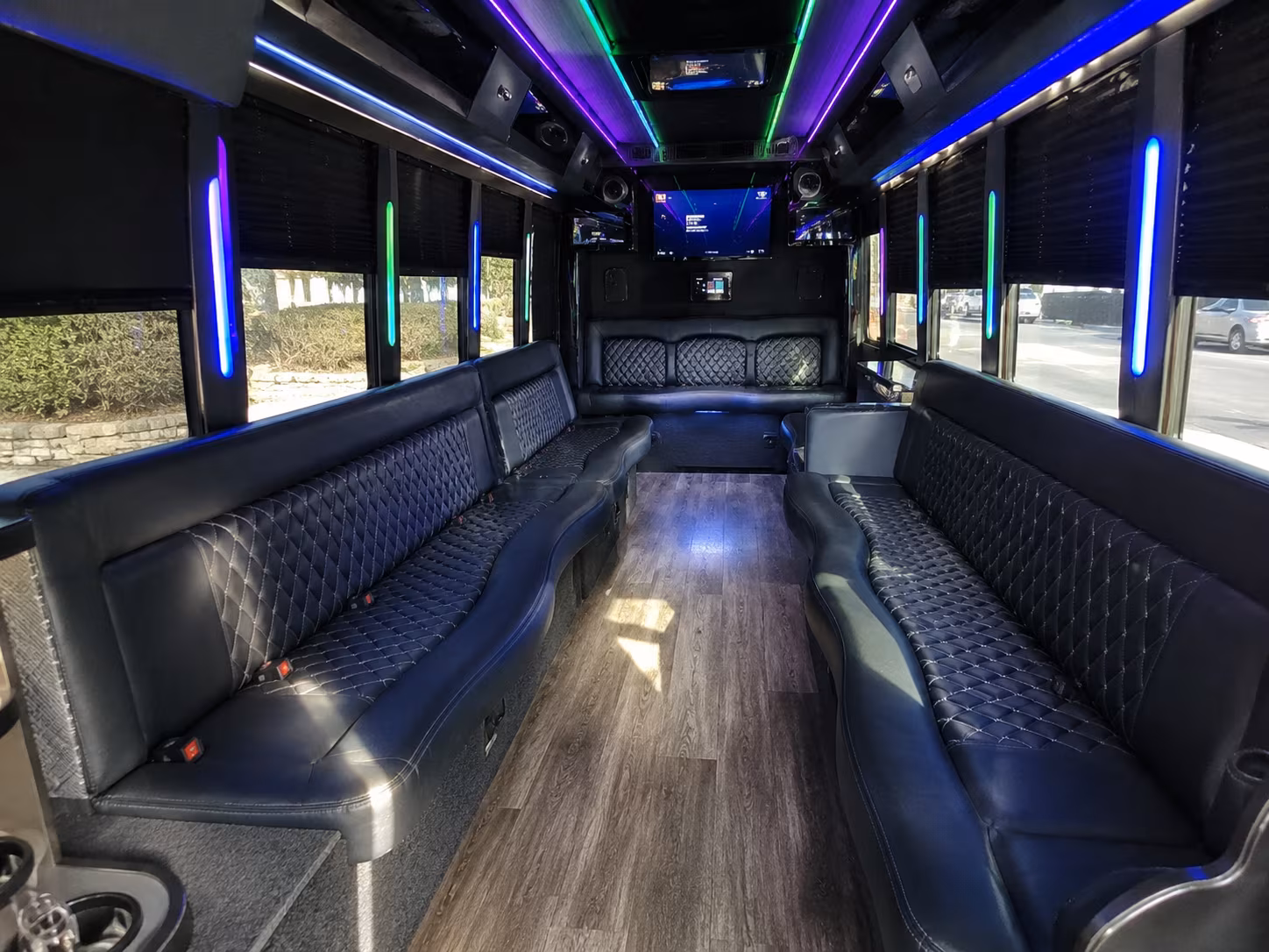 Orlando Wedding Transportation party bus exterior