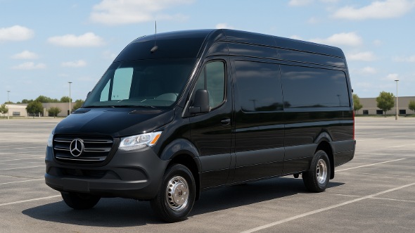 Exterior of Charter Bus Company Apopka's 14 Passenger Sprinter Limousine in Apopka
