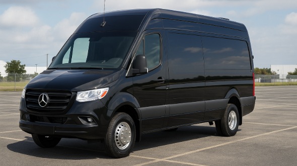 Exterior of Charter Bus Company Port Orange's 14 Passenger Sprinter Limousine in Port Orange