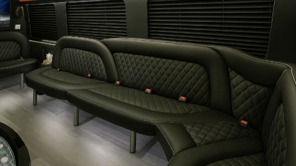 Interior of Charter Bus Company Altamonte Springs's 15 Passenger Party Bus in Altamonte Springs