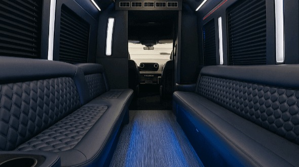Interior of Charter Bus Company Lakeland's 20 Passenger Party Bus in Lakeland