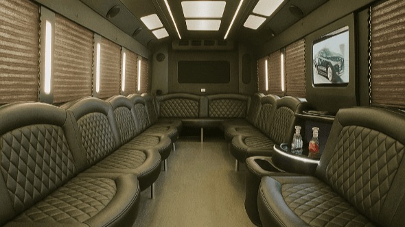 Interior of Charter Bus Company Kissimmee's 25 Passenger Party Bus in Kissimmee