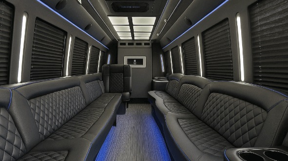 25 passenger party bus interior