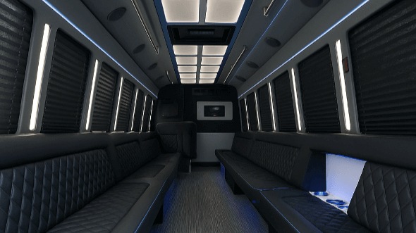 Interior of Charter Bus Company Kissimmee's 30 Passenger Party Bus in Kissimmee