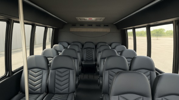 Interior of Charter Bus Company Orlando's 35 Passenger Mini Bus in Orlando
