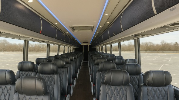 Interior of Charter Bus Company Orlando's 40 Passenger Charter Bus in Orlando