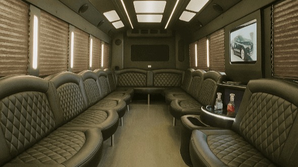 Interior of Charter Bus Company Ocala's 40 Passenger Party Bus in Ocala