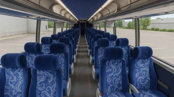 Interior of Charter Bus Company Orlando's 46 Passenger Charter Bus in Orlando