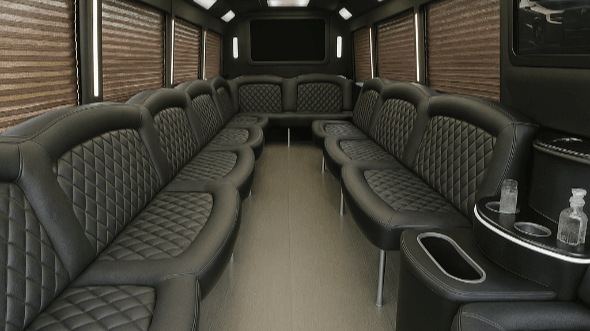 Interior of Charter Bus Company Lakeland's 50 Passenger Party Bus in Lakeland