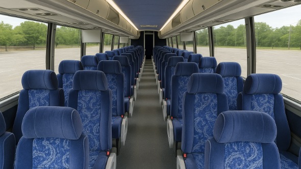 Interior of Charter Bus Company Orlando's 54 Passenger Charter Bus in Orlando