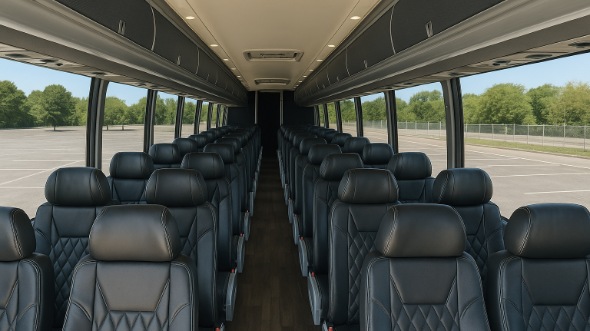 Interior of Charter Bus Company Orlando's ADA Charter Bus in Orlando