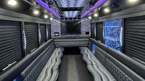 orlando 40 passenger party bus interior